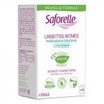 Saforelle soin & hygine lingettes intimes biodgradables individuelles 10 sachets