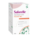 Saforelle protections protge - slips pocket en coton bio 20 units