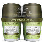 Sanoflore dodorant citrus roll - on 24h bio lot de 2 x 50ml