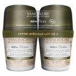 Sanoflore dodorant flora roll - on 48h bio lot de 2 x 50ml