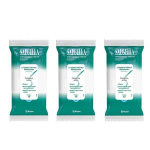 Saugella antiseptique naturel lingette intime nettoyante - lot de 3 x 15 units