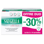 Saugella cotton touch serviettes hyginiques jour avec ailettes - 2 packs de 14