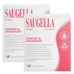 Saugella poligyn lingette intime nettoyante 10 units lot de 2