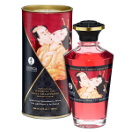 Shunga huile chauffante aphrodisiaque vin pétillant fraise 100ml Shunga huile chauffante aphrodisiaque vin pétillant fraise 100ml