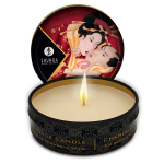 Shunga mini bougie de massage vin ptillant fraise - 30ml