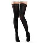 Sigvaris dynaven semi - opaque bas auto - fixants classe 2 normal taille s noir Sigvaris dynaven semi - opaque bas auto - fixants classe 2 normal taille s noir