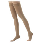 Sigvaris dynaven semi - opaque bas auto - fixants pieds ouverts classe 2 long taille l beige Sigvaris dynaven semi - opaque bas auto - fixants pieds ouverts classe 2 long taille l beige
