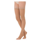 Sigvaris essentiel semi - transparent bas auto - fixants classe 3 long taille s - dune