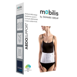 Sigvaris mobilis abdosupport ceinture abdominale hauteur 25cm taille m blanc