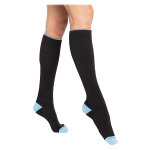 Sigvaris styles colors chaussettes classe 2 long taille s noir turquoise