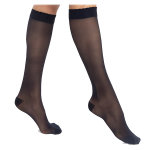 Sigvaris styles transparent chaussettes classe 2 long taille l bleu nuit