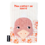 Soframar protège carnet de santé blanc oiseau rose Soframar protège carnet de santé blanc oiseau rose