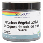 Solaray charbon vgtal activ de coques de noix de coco 150g