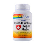 Solaray levure de riz rouge + co q10 + omga 3 60 glules