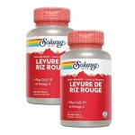 Solaray levure de riz rouge plus coq - 10 et om�ga 3 lot de 2 - 60 g�lules