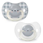 Suavinex lot de 2 sucettesphosphorescentes sx pro 0 / 6 mois night&day ours