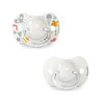 Suavinex lot de 2 sucettessymtriques sx pro 0 / 6 mois walk in the park gris