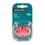 Suavinex attache sucette hiver rouge et blanc