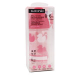 Suavinex biberon tétine physiologique débit moyen + 0m canard rose 270ml Suavinex biberon tétine physiologique débit moyen + 0m canard rose 270ml