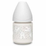 Suavinex biberon en verre d�bit lent hygge baby lapin gris 120ml