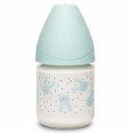 Suavinex biberon en verre d�bit lent hygge baby lapin vert 120ml