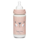 Suavinex premium biberon verre débit variable 240ml lapin rose Suavinex premium biberon verre débit variable 240ml lapin rose
