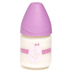 Suavinex biberon en verre meaningful life ours violet 120ml