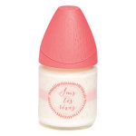 Suavinex biberon en verre meaningful life rose 120ml