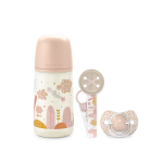 Suavinex coffret cadeau biberon sucette et attache sucette dreams rose 270ml Suavinex coffret cadeau biberon sucette et attache sucette dreams rose 270ml