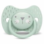 Suavinex sucette anatomique r�versible + 18m hygge baby moustache vert