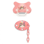 Suavinex sucette silicone physio 4 - 18m + clip indien rose