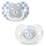 Suavinex sucettes sym�triques sxpro 6 � 18 mois wild&free night and day bleu x2
