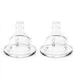 Suavinex ttine bout rond silicone dbit lent + 0m lot de 2
