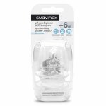 Suavinex ttine physiologique silicone dbit moyen + 6m lot de 2