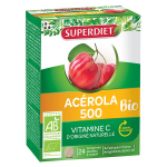 Superdiet acérola 500 bio 24 comprimés à croquer Superdiet acérola 500 bio 24 comprimés à croquer