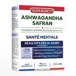 Superdiet complexe sant� mentale ashwagandha safran 30 g�lules