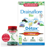 Superdiet drainaflore bio et spiruline bio - 20 ampoules de 15ml + 45 gélules Superdiet drainaflore bio et spiruline bio - 20 ampoules de 15ml + 45 gélules