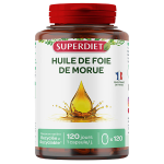 Superdiet huile de foie de morue 120 capsules Superdiet huile de foie de morue 120 capsules