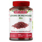 Superdiet levure de riz rouge bio 120 glules