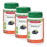 Superdiet myrtille bio lot de 3 x 90 g�lules