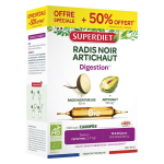 Superdiet digestion radis noir artichaut - 20 ampoules de 10ml + 10 offertes