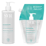 Svr physiopure eau micellaire 400ml + eco - recharge 400ml peaux mixtes et sensibles