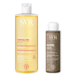 Svr routine exfoliante gommage xerial 100g + huile lavante topialyse 400ml