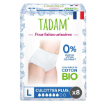 Tadam' fuites urinaires culotte plus taille l 8 unités Tadam' fuites urinaires culotte plus taille l 8 unités