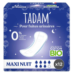 Tadam' fuites urinaires serviette maxi nuit 12 units
