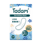 Tadam' hygi�ne f�minine serviette dermo - sensitive maxi long 16 unit�s