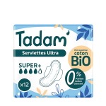 Tadam' hygine fminine serviette dermo - sensitive ultra super 12 units