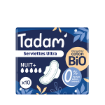 Tadam' hygine fminine serviette dermo - sensitive ultra nuit 10 units