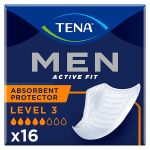Tena men active fit protection absorbante niveau 3 taille unique 16 unités Tena men active fit protection absorbante niveau 3 taille unique 16 unités