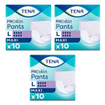 Tena proskin pants sous - vtement absorbant maxi taille l 3 x 10 units